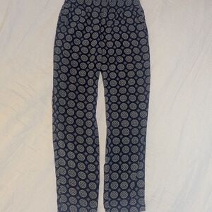 Forever 21 Blue and White Geometric Trousers